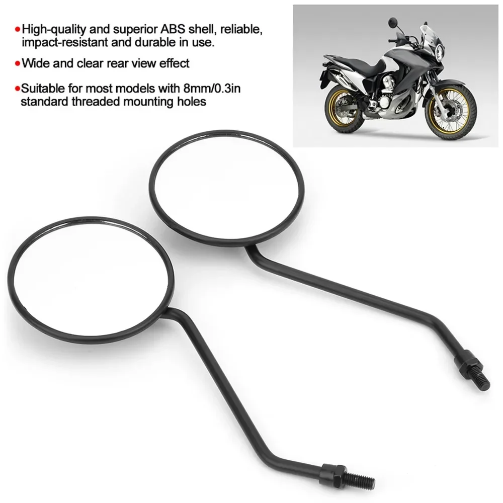 Зеркало заднего вида 2 шт. 8 мм/0 3 дюйма универсальное круглое боковое зеркало в