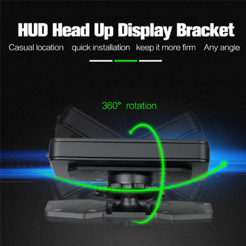 universal car hud head up display bracket phone holder flexible rotation holder work for hud mobile phone gps navigator e dog free global shipping