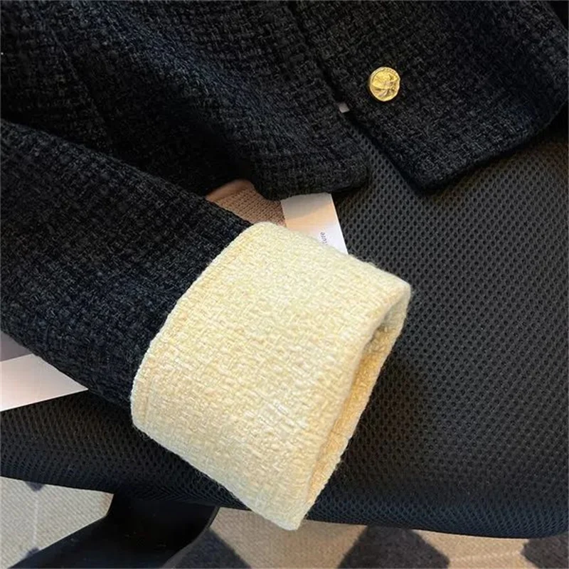 LUO. TAO. FUSH Женское ароматное пальто черное полиэстер