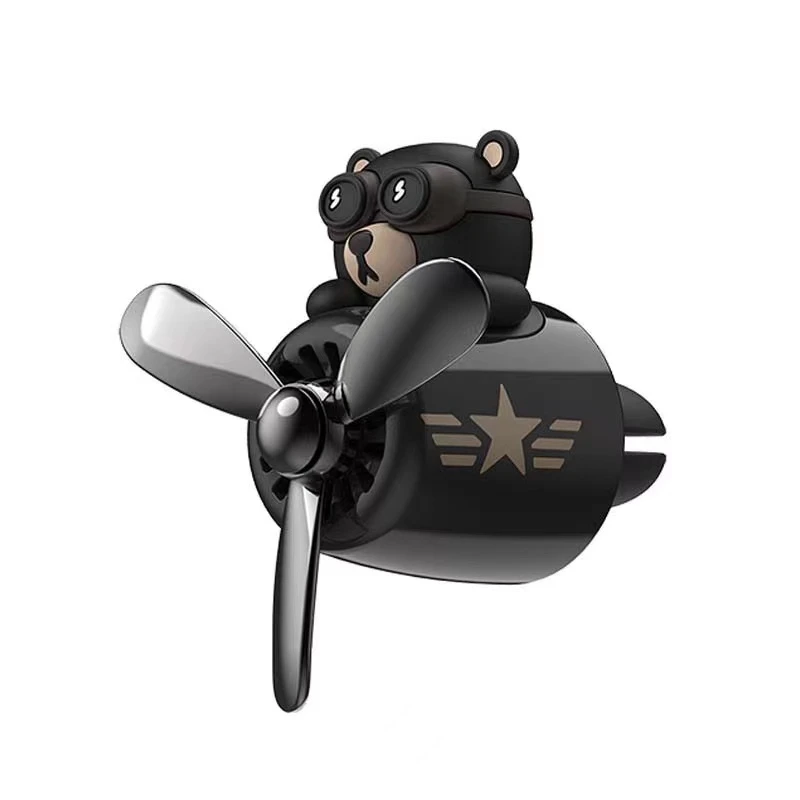 

Car Air Freshener Bear Pilot Rotating Propeller Outlet Fragrance Magnetic Design Auto Accessories Interior Perfume Diffuse