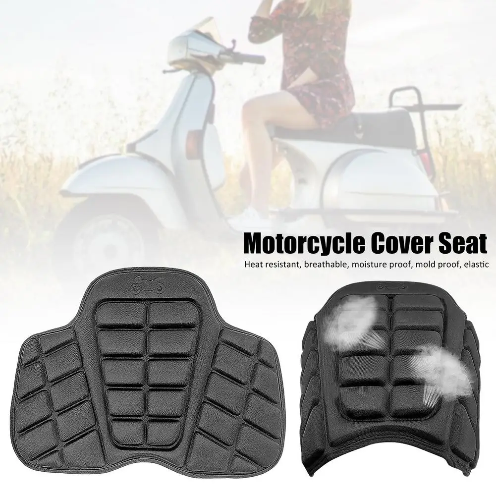 

Motorcycle Seat Cover Air Pad Sunscreen Heat Insulation Seat Cushion 3D Mesh Seat Cover Inflatable Decompression Air Cushion