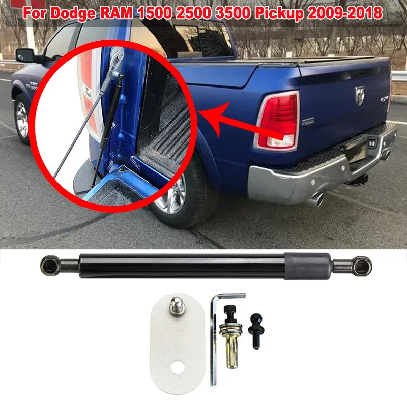 

Car Rear Tailgate Gas Slow Down Struts Damper Assist Shock Support Rod DZ43301 For Dodge RAM 1500 2500 3500 Pickup 2009-2018