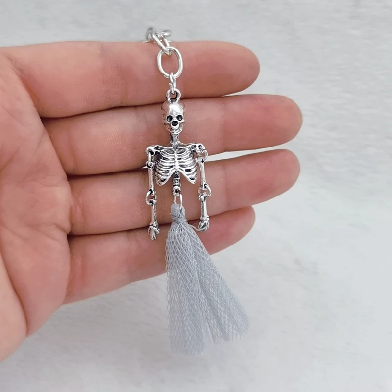 Модный складной брелок с подвеской в виде черепа для мужчин и женщин антикварный