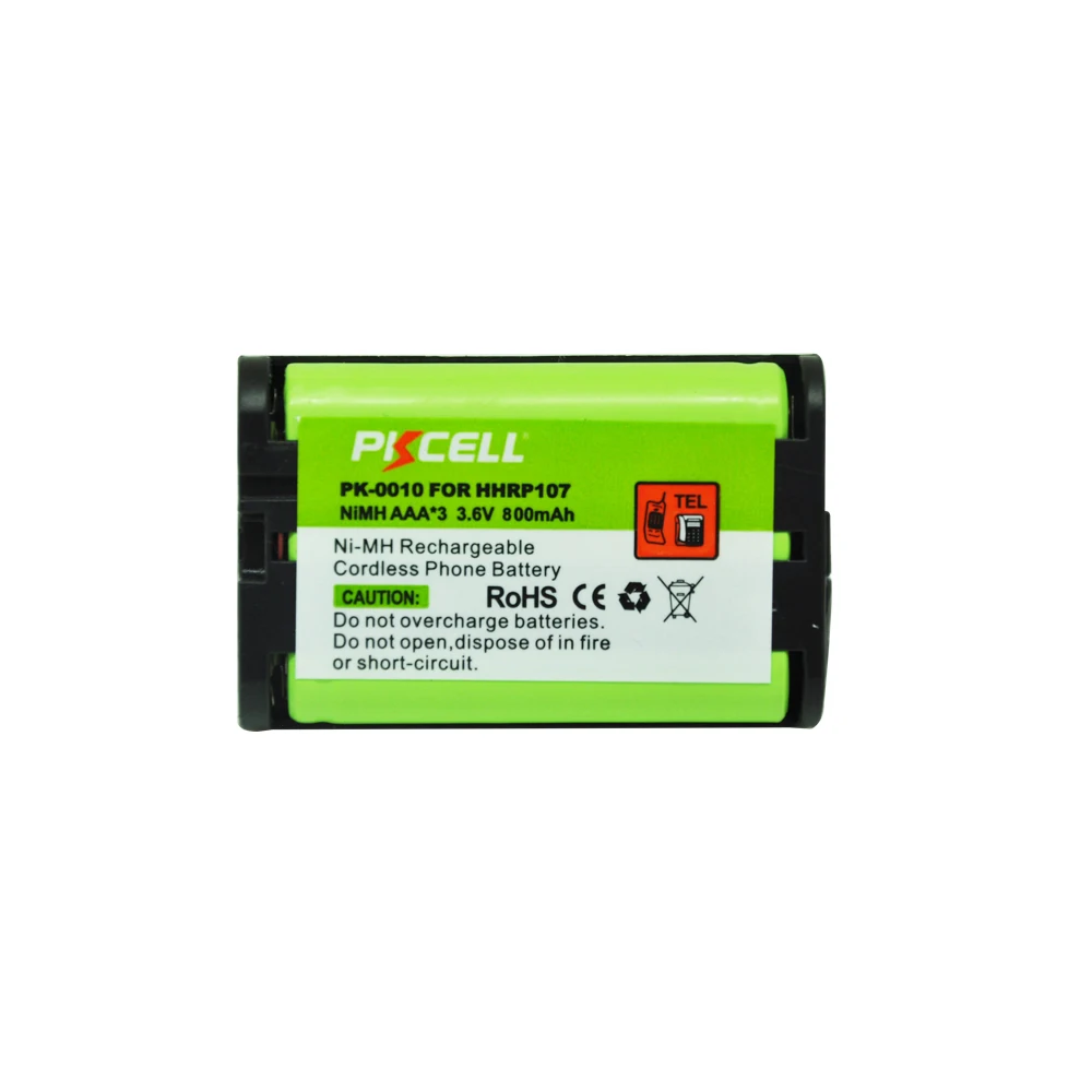 

1Pcs PKCELLNiMH Battery Pack 800mAh 3.6V AAA*3 NI-MH Cordless Phone Battery For HHR-P107 (PK-0010)