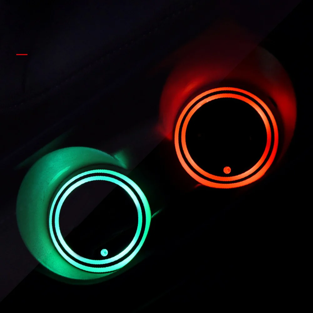

Car Coasters Interior LED Light Mat Pad Universal Waterproof 2Pcs 3 Modes