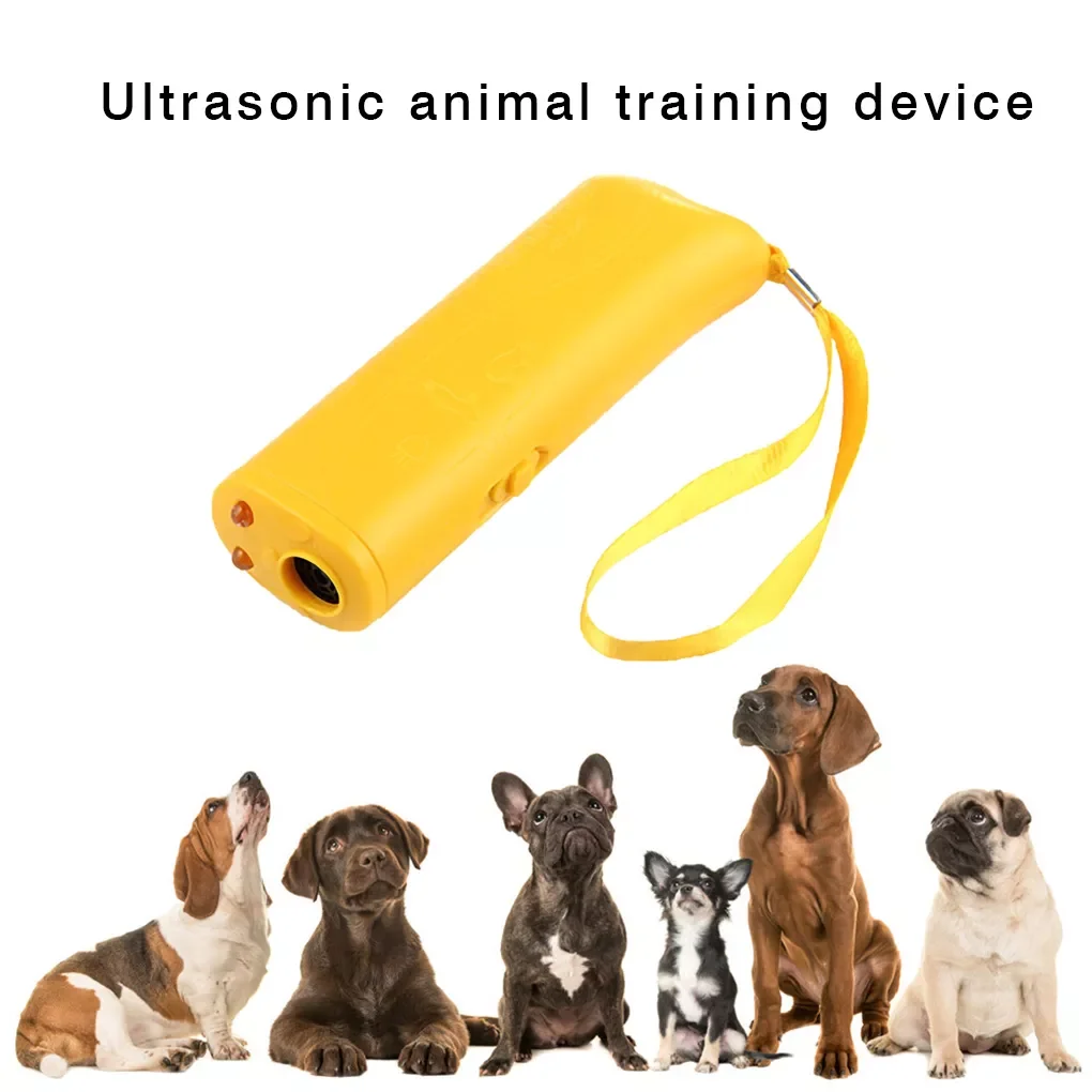 

Dog Anti-barking Training Device Night Barking Stopper Training Tool Sonic Anti-Barking Trainer with LED Torch