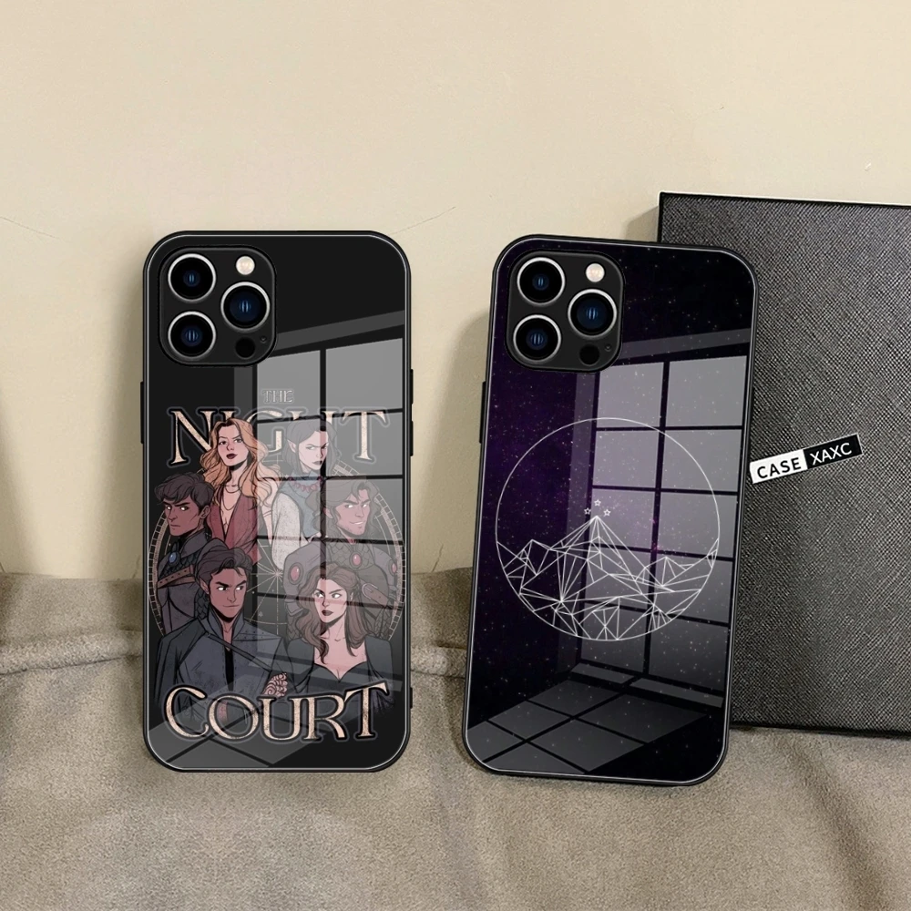 Чехол Acotar A Court of Mist and Fury для телефона со стеклянным корпусом IPhone 15 14 11 12 Pro 8 7 Plus 13 MAX