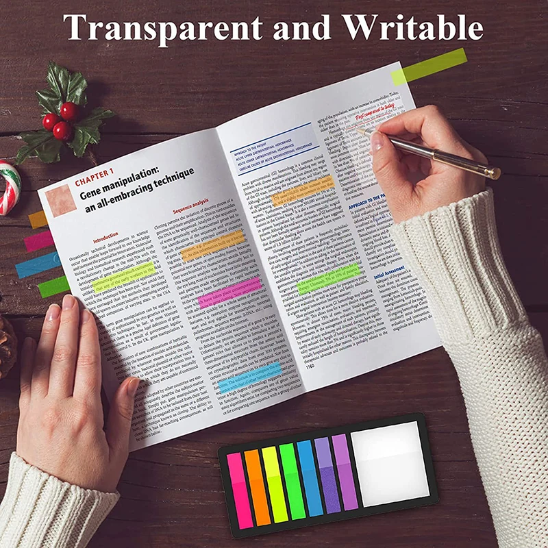 

Transparent Fluorescence Self Adhesive Memo Pad Sticky Notes Bookmark Marker Student Stationery Office Supplies