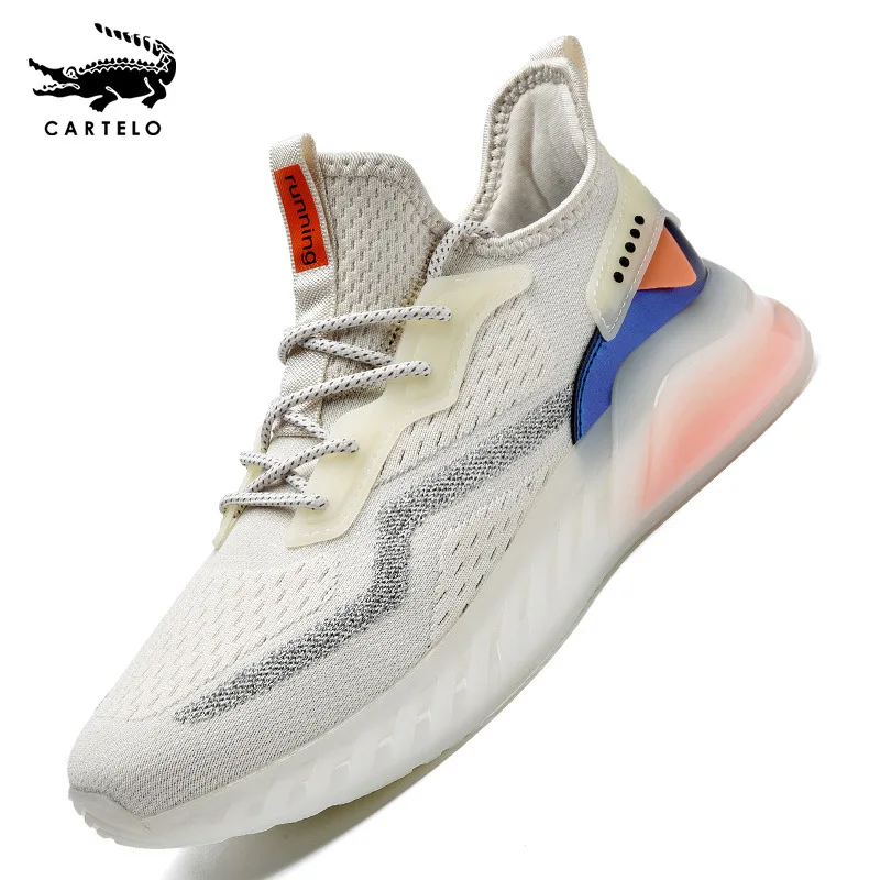 

CARTELO 2023 New in Mesh Sneakers Men Outdoor Casual Sports Running Lightweight Casual Shoes Men Breathable Daddy Shoes White