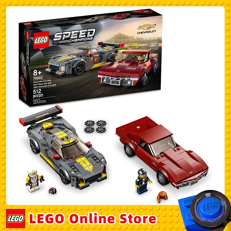 

LEGO & Speed Champions Chevrolet Corvette C8.R Race Car and 1969 Chevrolet Corvette 76903 Building Kit; New 2021 (512 Pieces)