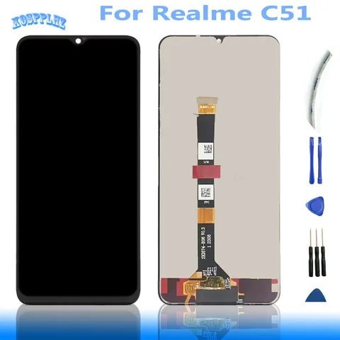 ЖК-дисплей 6,74 дюйма для Realme C51 + Сенсорное стекло в сборе, Фото аксессуары + Инструменты