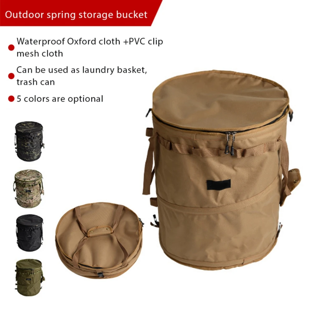 Clothes Sundry Storage Bag Folding Camping Collapsible Bucket Multifunction Outdoor Holder Barrel Ultralight for Travel