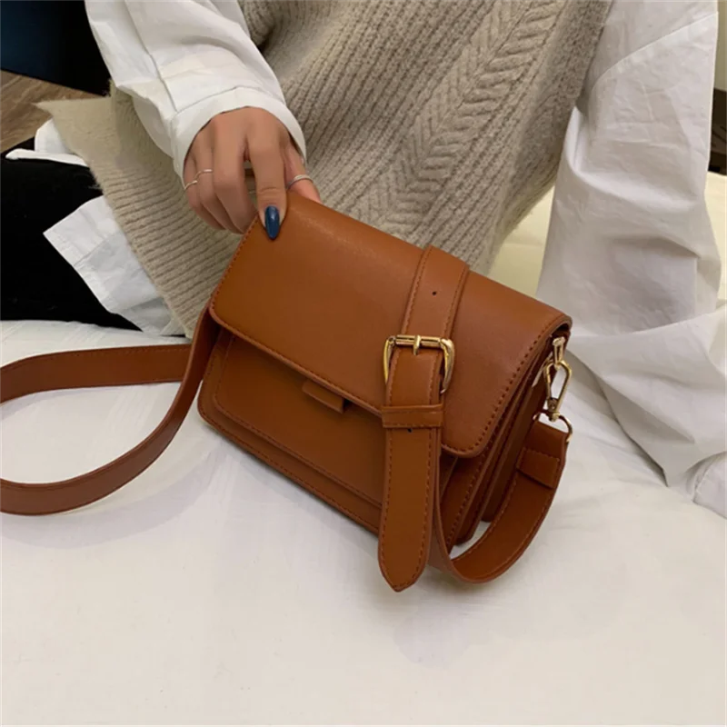 

2022 New Mini Lightweight PU Leather Flap Bags For Women Summer Lady Shoulder Handbag Simple Female Daily Flap Crossbody Bag