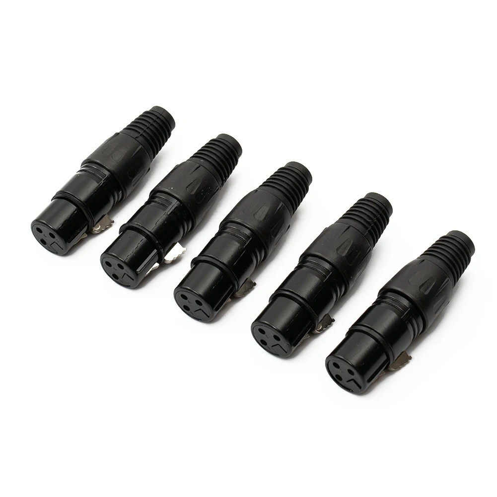 

Гнездовые разъемы XLR DMX, 10 пар, 3-контактные разъемы для аудиокабеля микрофона, 10 шт., штекерные адаптеры для кабеля микрофона