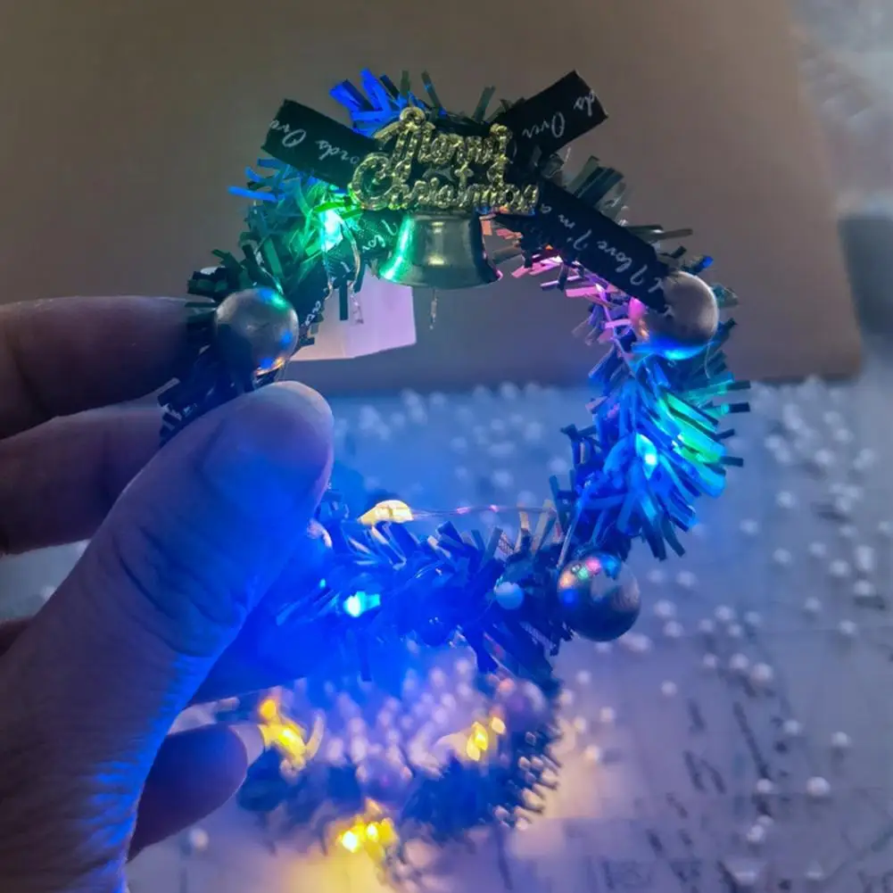 

1 комплект изящный Рождественский венок, миниатюрное украшение, прочный ручной работы