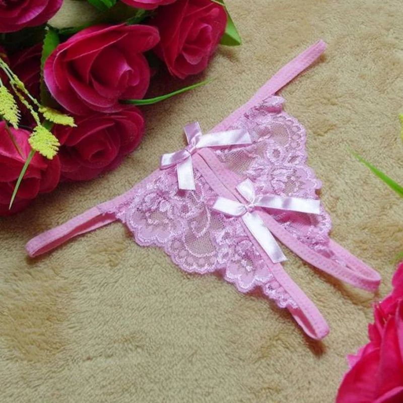 Black Intimates Seamless Underwear Ladies Slim Sexy Bandage Panties Women's Fashion Bowknot Lace Crotch Thongs Briefs Shorts