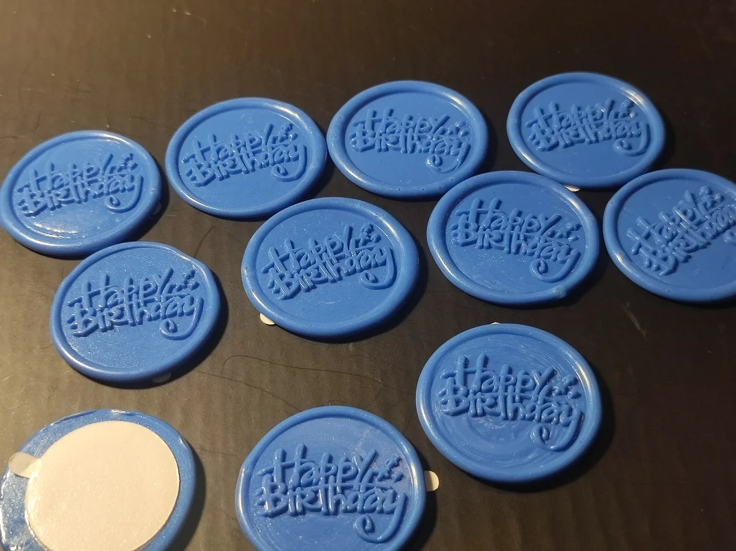 

50 шт./упаковка, восковые наклейки с двусторонними самоклеящимися наклейками