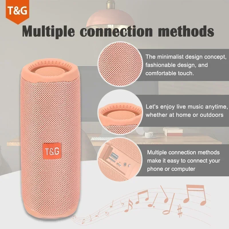 T &amp G TG365 Портативный Bluetooth-динамик с двумя басами и светодиодным беспроводным