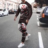 anime autumn new fashion casual mens sports pants 2022 iong sleeve t shirt 2 piece defines sweater sets