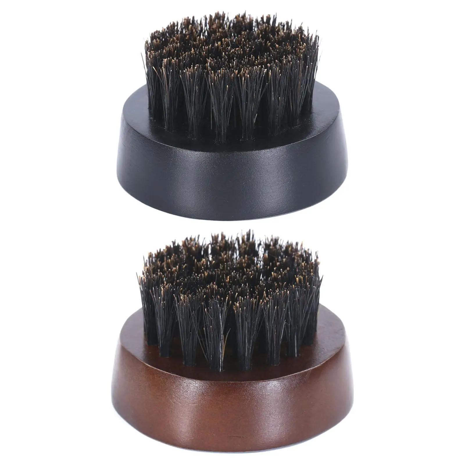 

2x Portable Small Round Wooden Beard Brushes Styling Combs Facial Hair