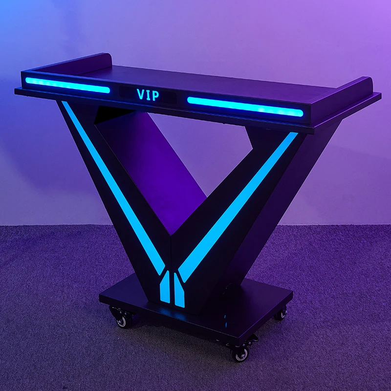 Фото Портативная DJ-стойка VIP-класса из высококачественного металла для дискотек и пабов, с 3D LED-экраном, подсветкой и возможностью нанесения логотипа №4