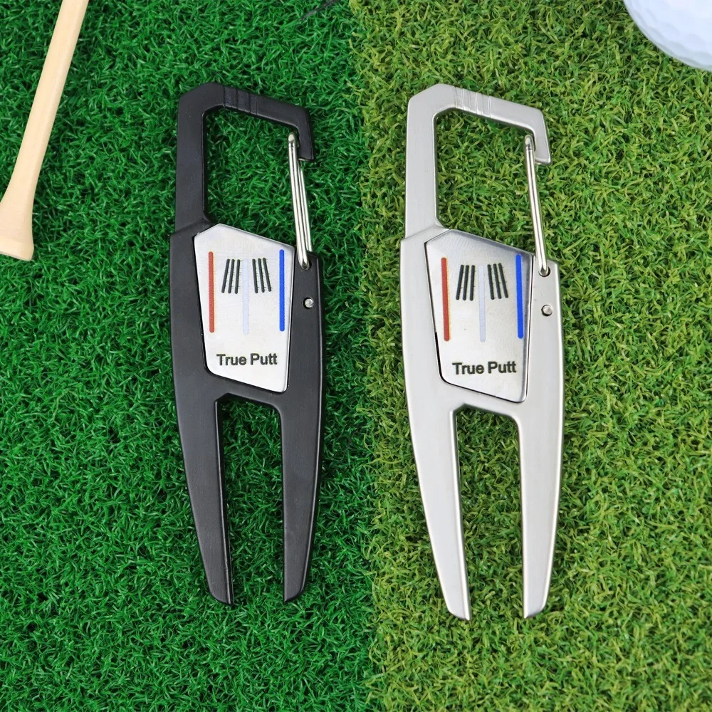 

Sports Accessories Zinc Alloy Multifunctional Putting Green Fork Golf Mark Golf Divot Tools Metal Golf Ball Fork