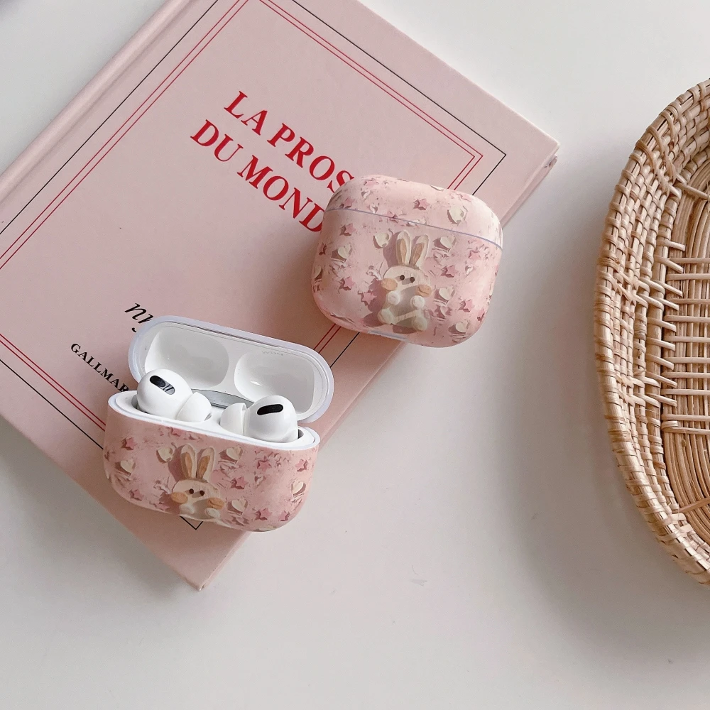 

Cartoon Rabbit Case for AirPods Pro Girls Pink Protective Cover for Airpods 1 2 3 Wireless Bluetooth Charging Box
