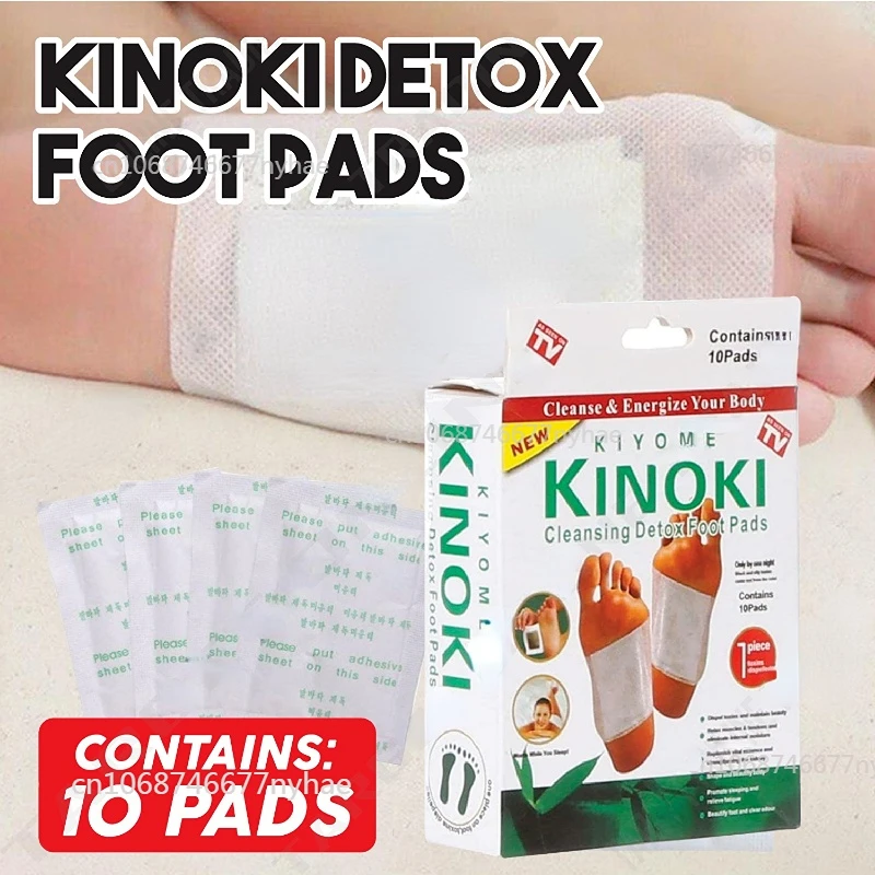 

For VIP 10pcs/Box Foot Pad Koniki Korea Original Genuine Toxins Remover Cleansing Detox Foot Patch Body Health Care Dropshipping