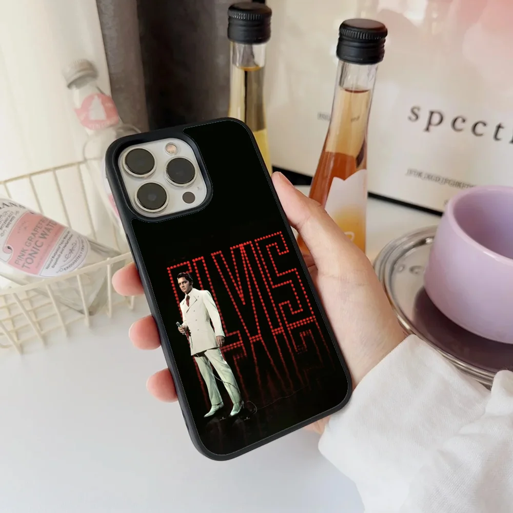 Чехол для телефона Cat King E-Elvis Presley Singer IPhone 11 12 13 14 15 16 Plus Pro Max зеркальный акриловый