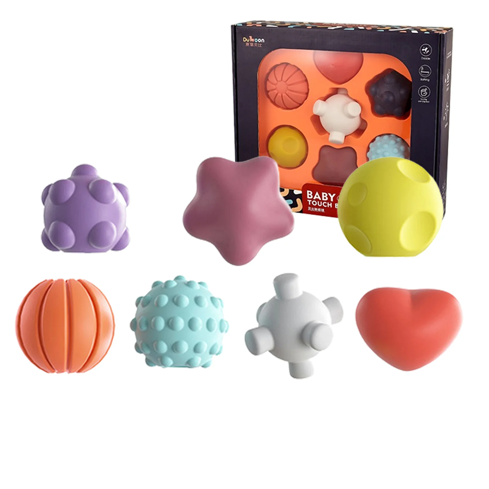 

Sensory Balls For Baby Baby Sensory Ball Toy 7 Pieces Develop Baby's Tactile Senses Toy Massage Soft Ball Hand Ball Toys For Bab