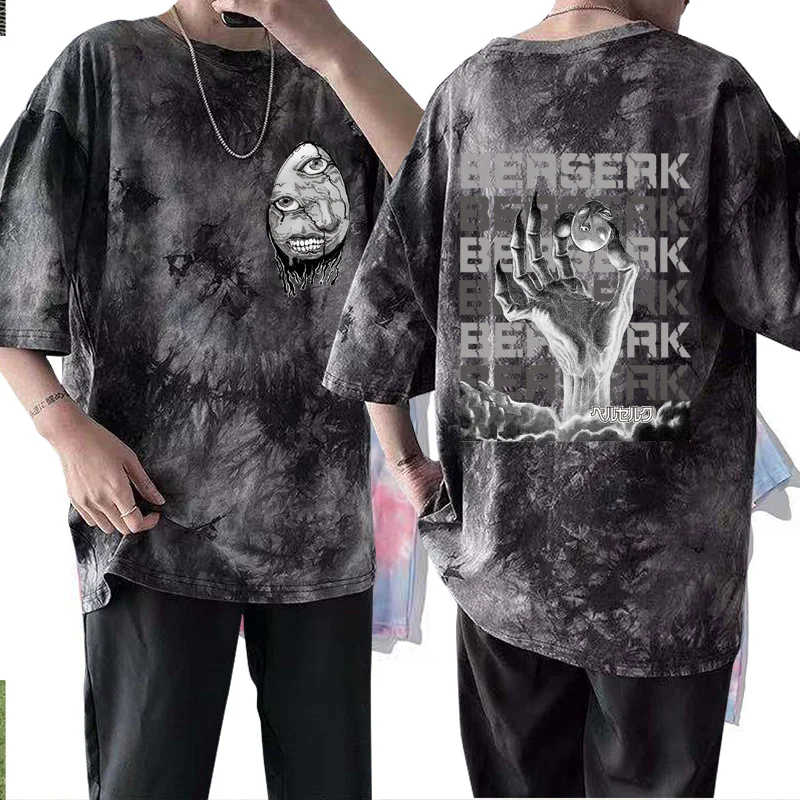 

Футболка Berserk с принтом для мужчин и женщин, модный подарок в стиле хип-хоп, с коротким рукавом, в повседневном стиле, в стиле Харадзюку, с мангой