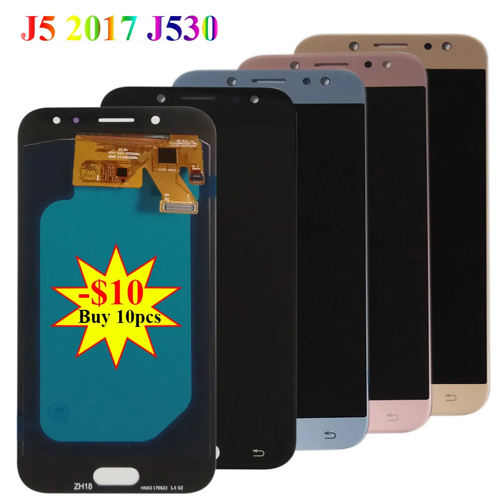 ЖК-дисплей 5,2 дюймов Amoled J5 Pro для Samsung Galaxy J5 2017, J530, J530F, ЖК-дисплей, сенсорный экран, дигитайзер, дисплей J5 Pro, J530FM