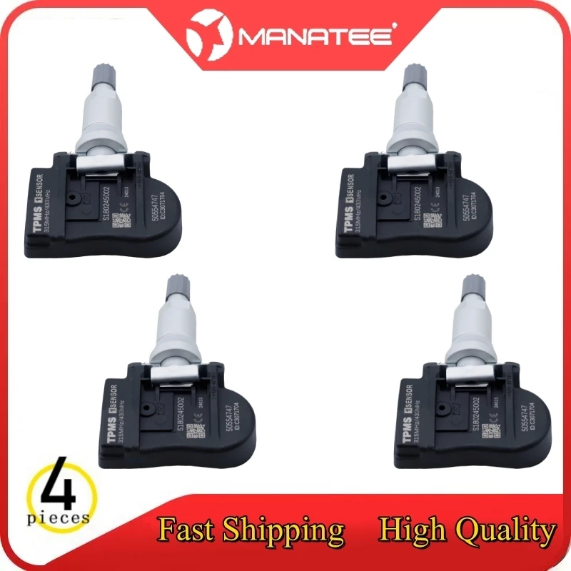 

Датчик давления в шинах, 4 шт., для Alfa Romeo Executive 2018-2019 Giulia 2016-2023 GTA/Quadrifoglio/Stelvio/Tonale 433 МГц S 180245002