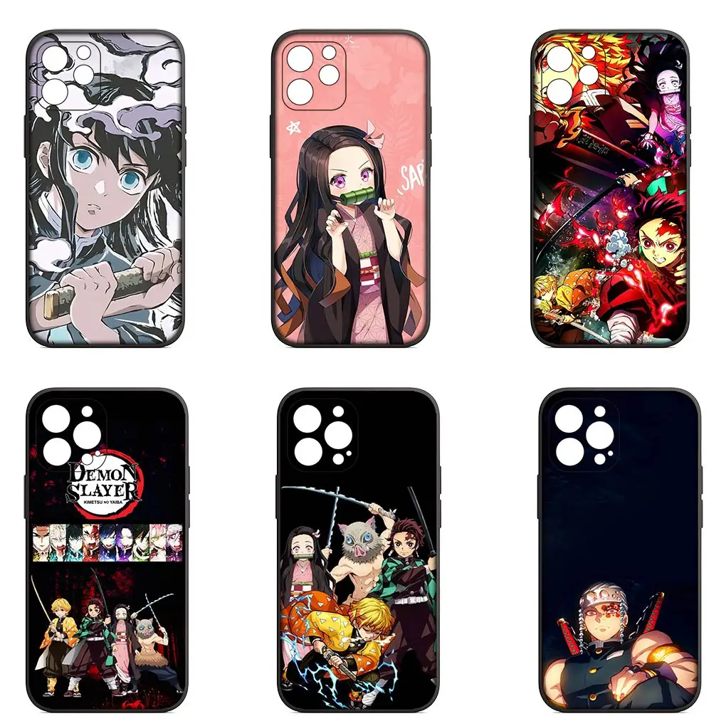 Чехол для телефона Muichiro Tokito рассекающий демонов Nezuko Tanjirou Apple iPhone 15 14 Plus 13 12 Mini Pro Max +