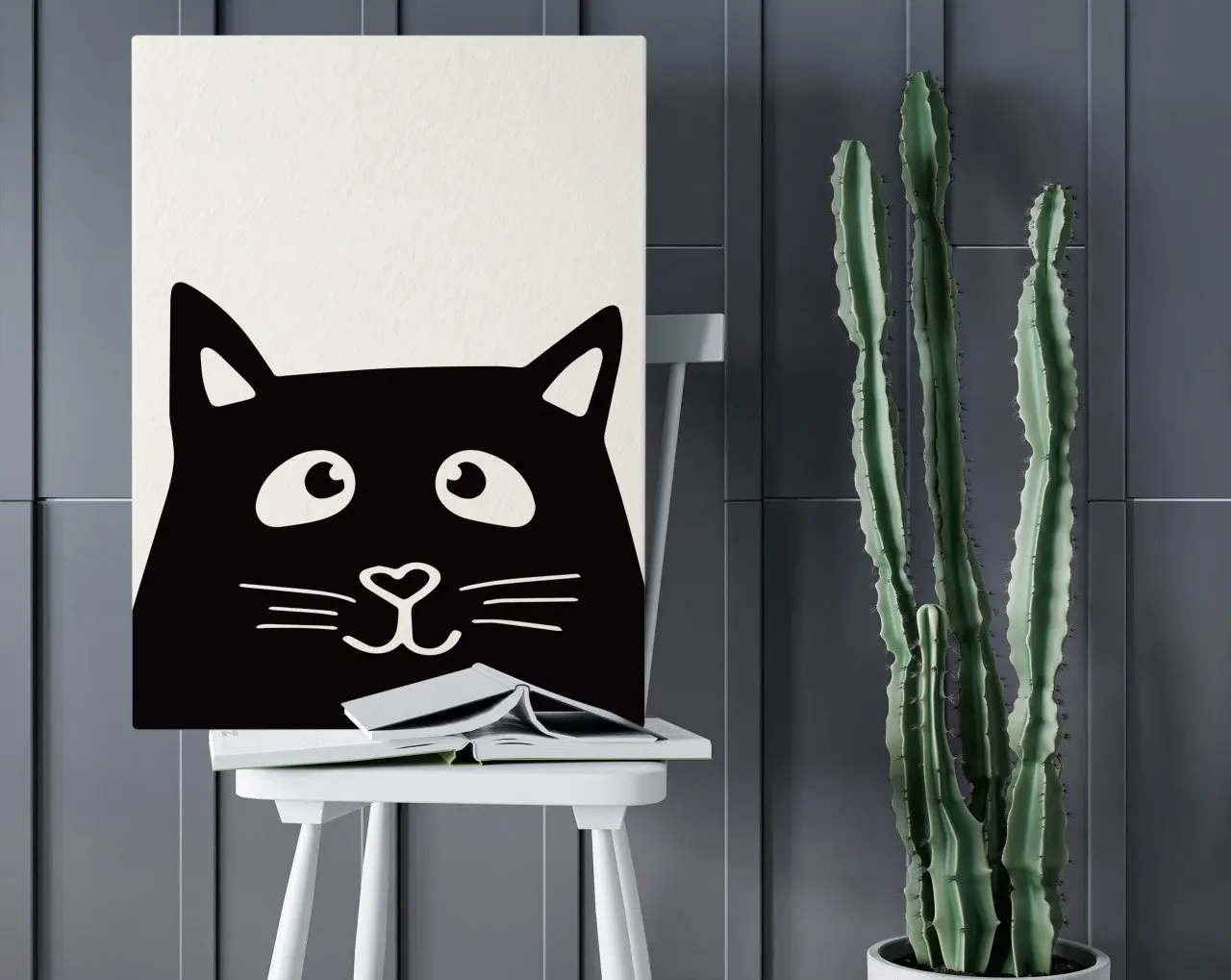 

Холщовый стол BK Home Cat Design 50x70 см-5