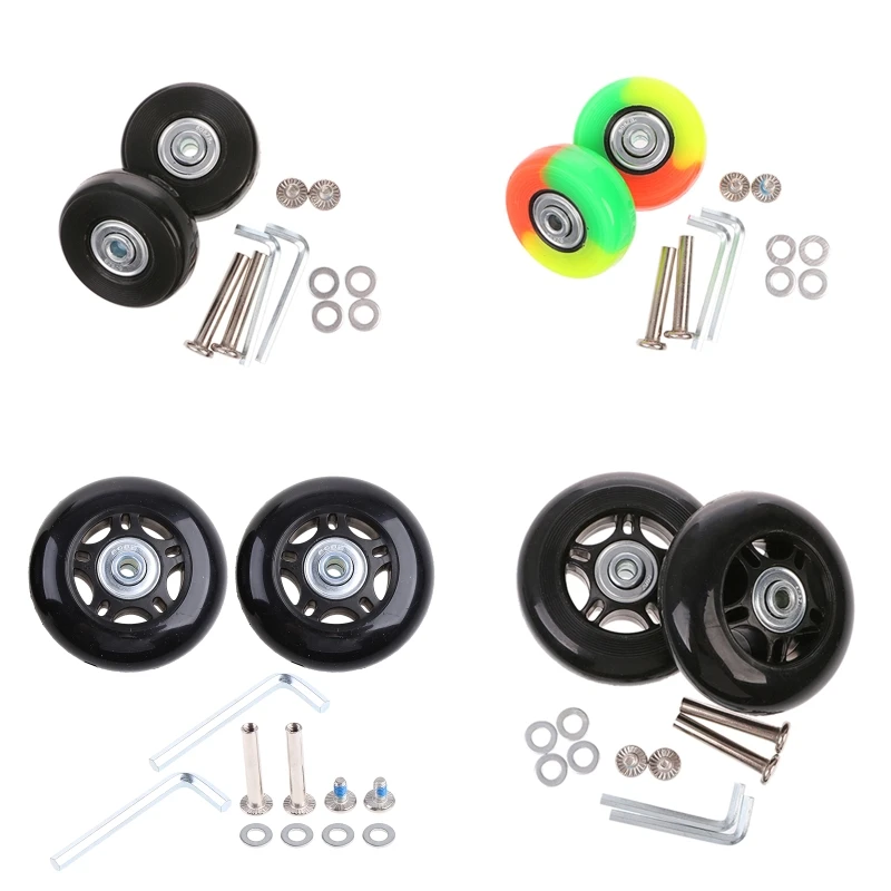 

Luggage Suitcase Replacement Wheels Spinner Wear Resistant Rubber Caster Deluxe Repair Tool Kits with Bearings Axles