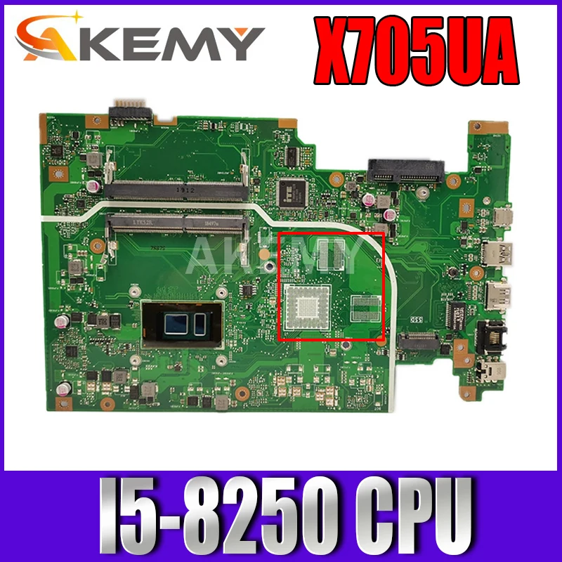 

For ASUS Vivobook 17 X705UQ X705UAP X705UAR X705UA X705U X705NA Laptop motherboard Mainboard I5-8250 CPU