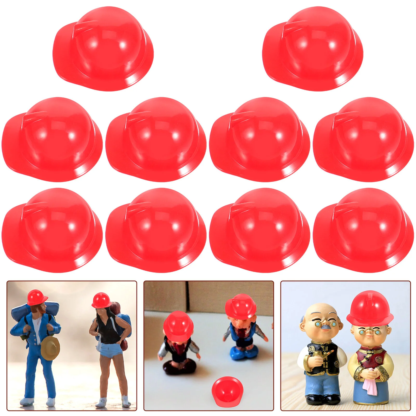 

Мини-игрушки для домашних животных, 10 шт., жесткая шапка, куклы, безопасный декор, маленькая миниатюрная конструкция
