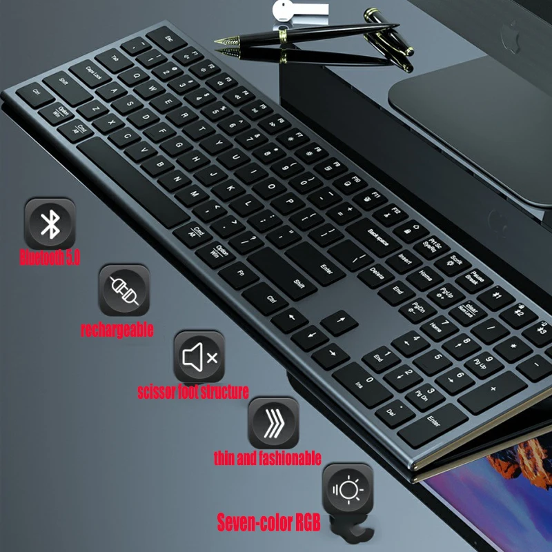 Keyboard mute customized Mechanical keyboard kit hot-swappable shaft base axis 5.0G Bluetooth customized wireless keyboar enlarge