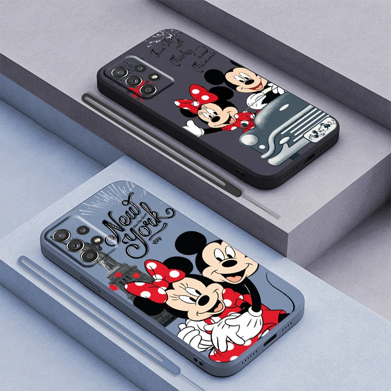 

Anime Mickey Mouse For Samsung Galaxy A54 A34 A14 A73 A53 A33 A23 A13 A72 A52 A32 A22 Liquid Rope Soft Phone Case Coque Capa