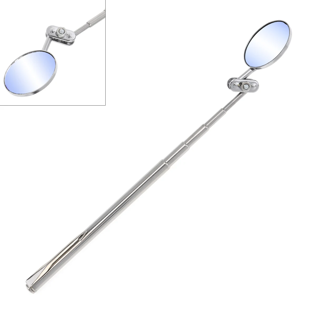 

1 шт., круглое зеркало, телескопический осмотр, удлиняющий автомобильный ручной инструмент с углом обзора 360 градусов
