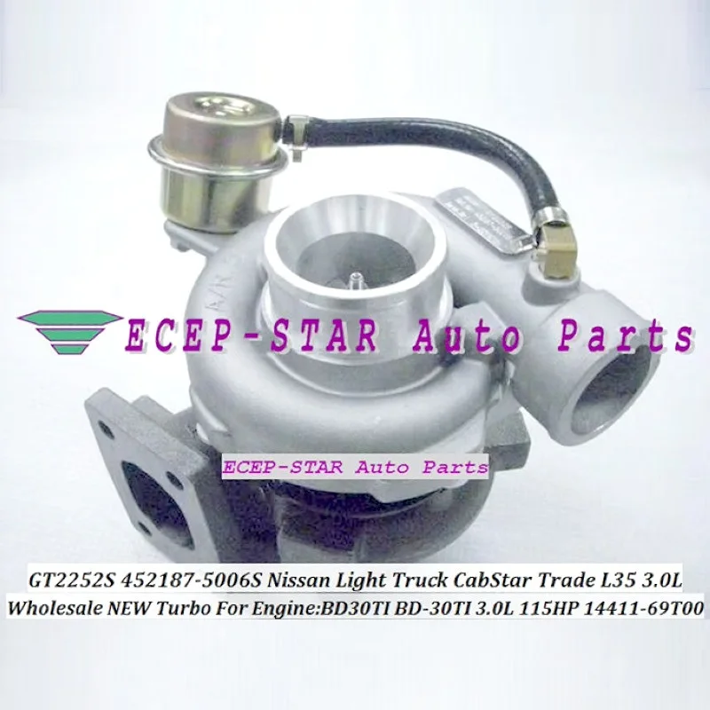 Фото Турбокомпрессор Turbo GT2252S 452187 452187-0001 452187-6 14411-69T00 14411-69T60 452187-3 для NISSAN CabStar Trade M100 L35 BD30TI BD-30Ti 3.0L №2