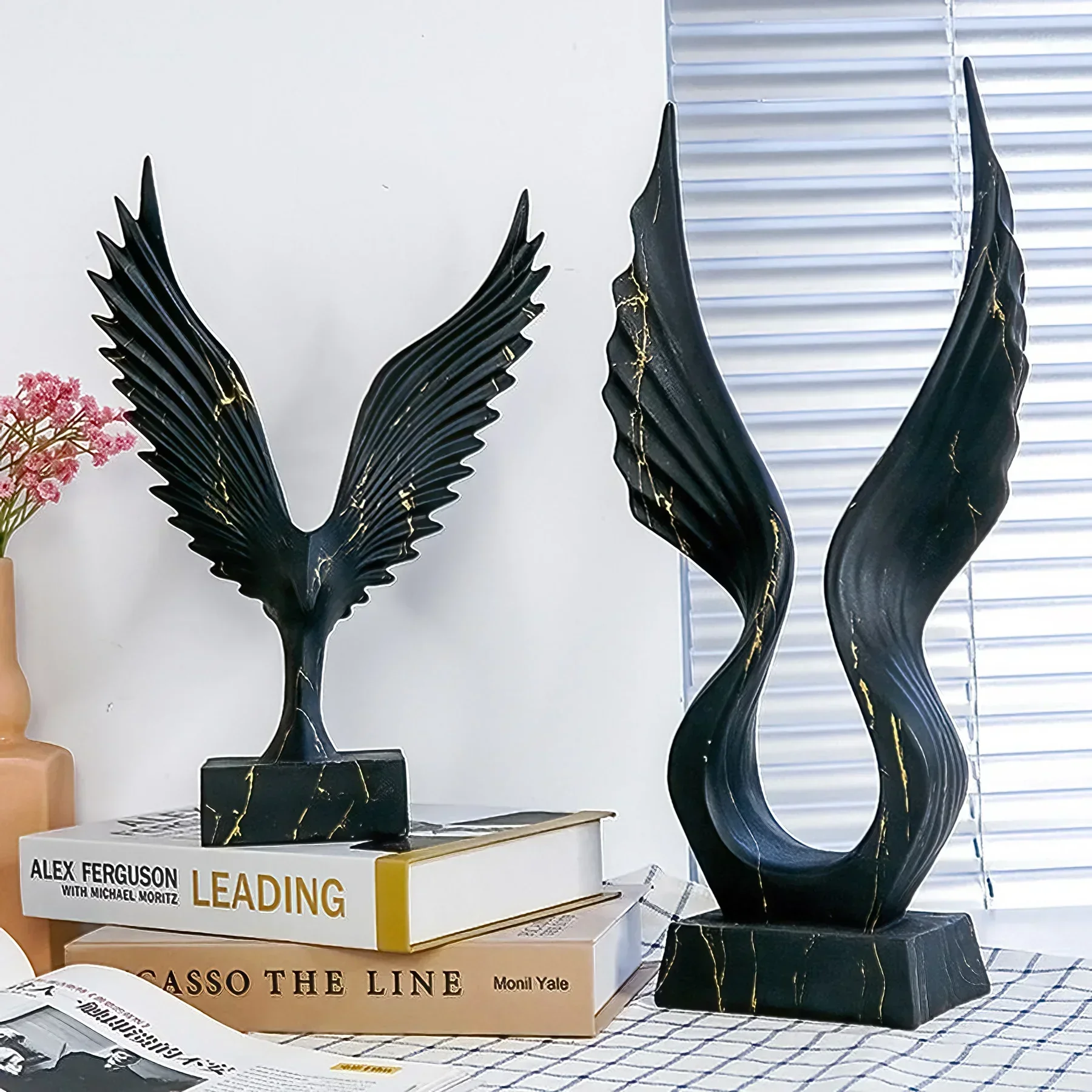 Большая Статуэтка орла ястреб статуэтка фотоэлемент скульптура крыла ангела