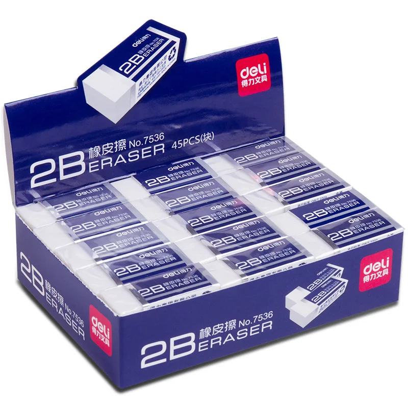

6pcs 7536A Eraser Exam Art Painting Student Stationery Children Eraser 2B White Pencil Eraser