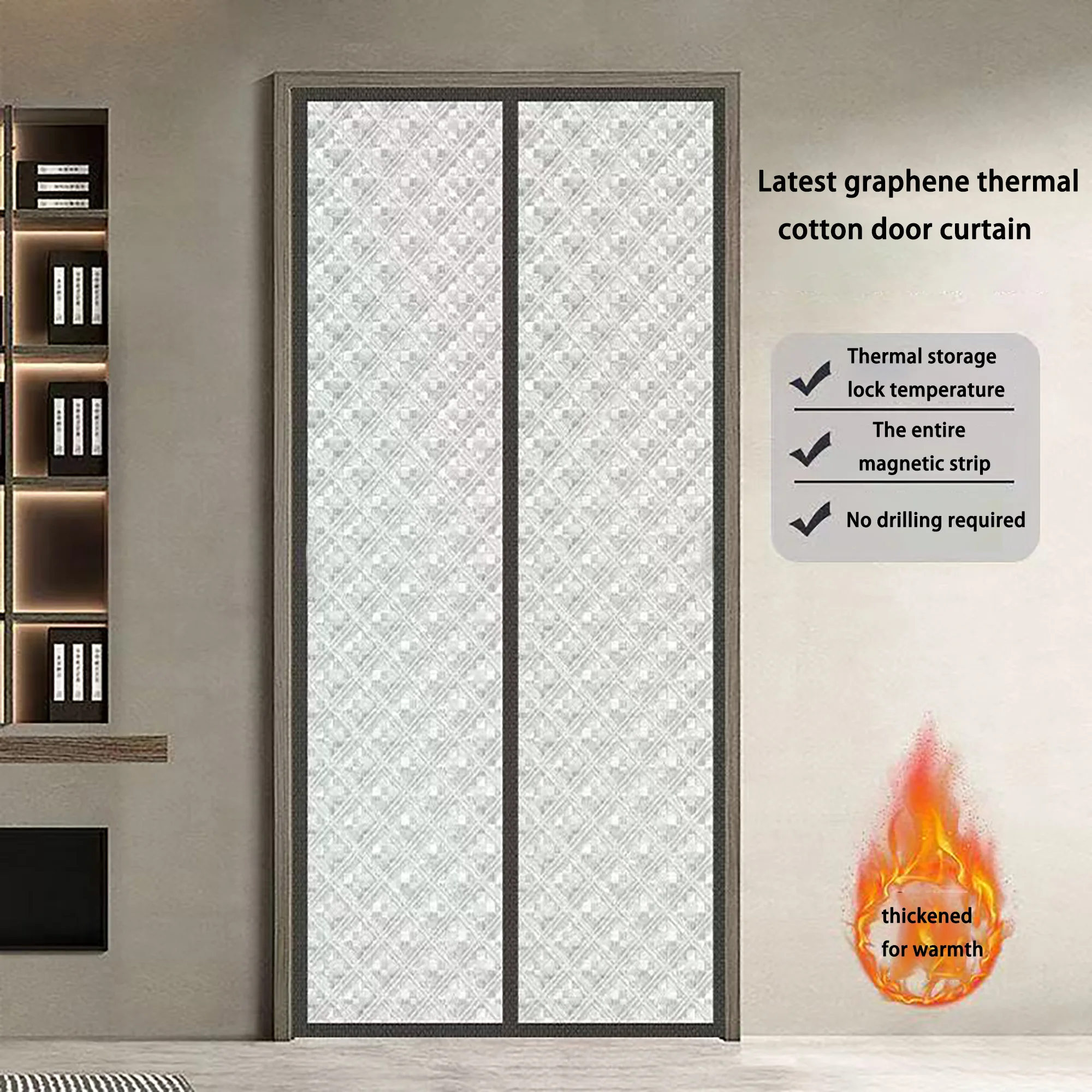 Зимние хлопковые дверные шторы для домашнего использования, обеспечивающие тепло, изоляционные, ветрозащитные, перегородки и морозостойкие шторы.