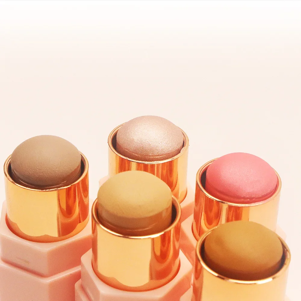 Частная марка шестиугольная трубка румяна хайлайтер контурная палочка пигмент с