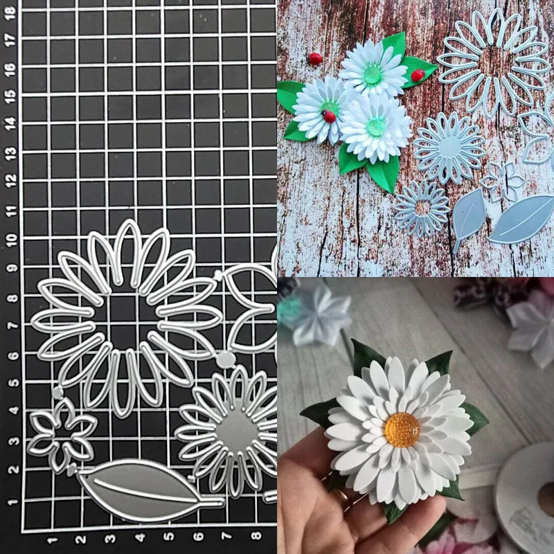 

Flower Cutting Dies Cut Stencils Card Paper Craft DIY Template Metal Cutting Dies Album Embossing Scrapbooking