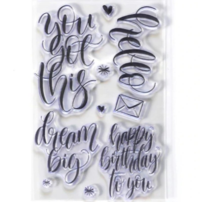 

2022 New Arrival Hello Clear Stamp DIY Silicone Seals Scrapbooking/Card Making/Photo Album Decoration clear stamps