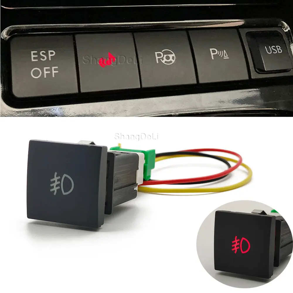 

Car LED DRL Light Front Fog Lamp Switch Push Button for VW Golf 6 Golf Jetta MK6 Caddy EOS Scirocco Touran 2009 2010 2011