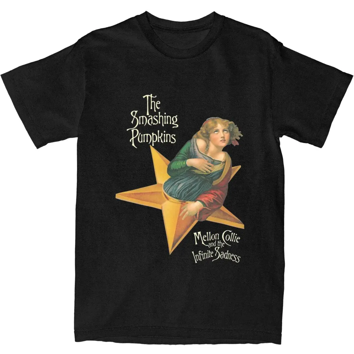 Фото Футболка The Smashing Pumpkins Beach Mellon Collie and the Infinite Sadness Y2K, хлопковая футболка для мужчин, футболки №1